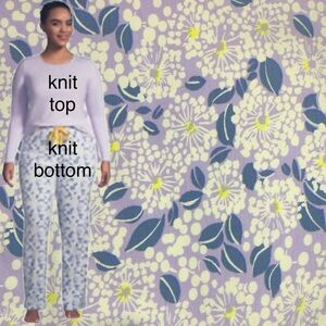 🔥LANDSEND Women's Plus Size Cotton Knit Pajama Set Long Sleeve T-Shirt/Pants